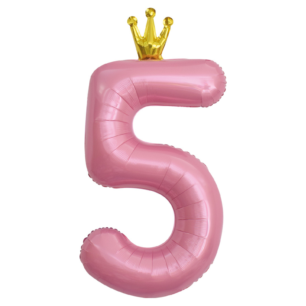 Фольгированные цифры с короной 102 см в ассортименте