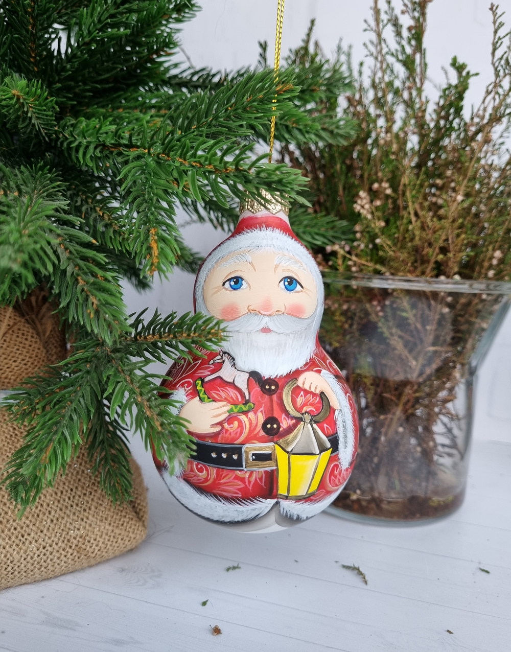 Игрушка Стеклянная Дед мороз