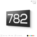 Номер на дверь 782, табличка на дверь для офиса, квартиры, кабинета, аудитории, склада, черная 120х70 мм, Айдентика Технолоджи