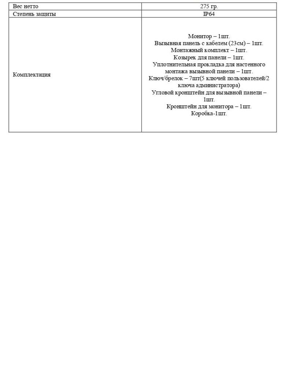 Комплект видеодомофона Optimus Leader 2.0 IK-4.0 (w+b)