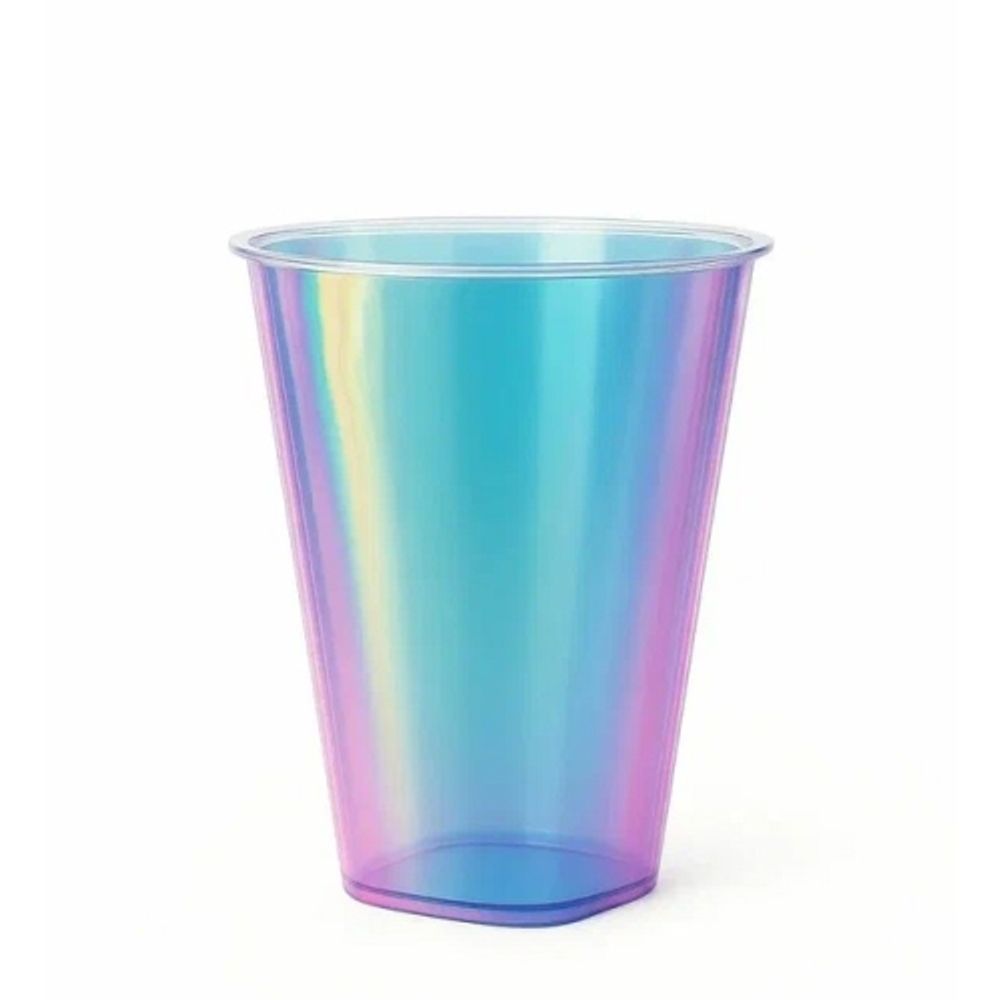 Стаканы пластиковые 650 мл 90мм Перламутр/Серебро (1/240шт)