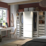 Шкаф-купе - IKEA PAX/MEHAMN/ПАКС/МЕХАМН ИКЕА, 250x66x201 см, белый