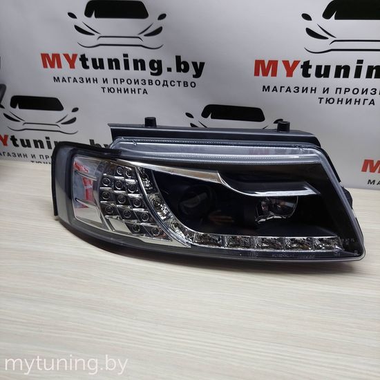 Передние фары VW Passat B5 daylight black