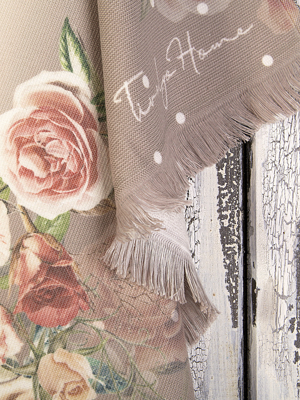 Полотенце кухонное 50x70 Tivolyo home Point Rose бежевое