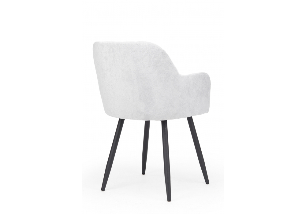 Стул на металлокаркасе Woodville Инфини светло-серый (ocean 021), черный