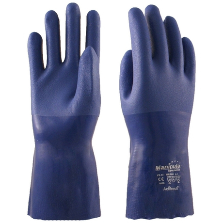 Перчатки "Шельф" P-T-23( ПВХ текстурированный на трикотажной основе,дл.300 мм., толщ.1,9 мм)