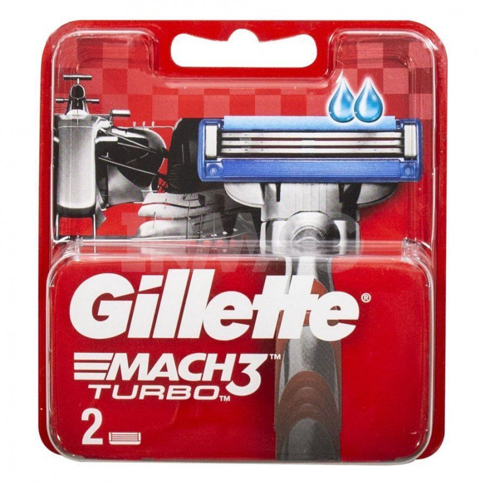 Сменные кассеты Gillette Mach3 Turbo RED 2шт