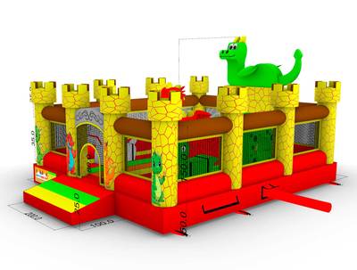 Надувной батут " Замок дракона" 6х5х3,8м