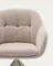 Dorina Вращающееся кресло из бежевого шенилла и стальными бежевыми ножками