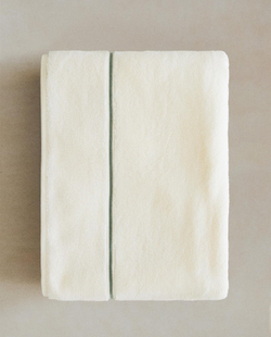 Zara Home - Банное полотенце с вышитым бордюром, бежевый, 90х150 см