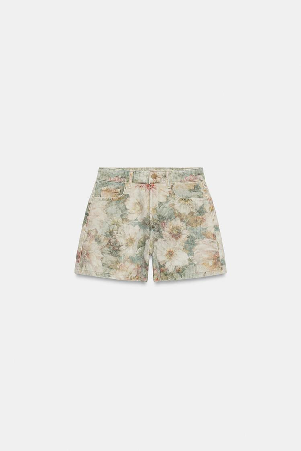 ZARA ШОРТЫ Z1975 СО СРЕДНЕЙ ПОСАДКОЙ И ЦВЕТОЧНЫМ ПРИНТОМ, РАЗНОЦВЕТНЫЙ