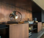 Лампа настольная Globe OLUCE бронза/стекло  300х300х320h