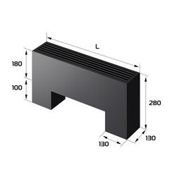 Конвектор напольный Royal Thermo STEP-180/130/600-3-N-BL-LG-BL