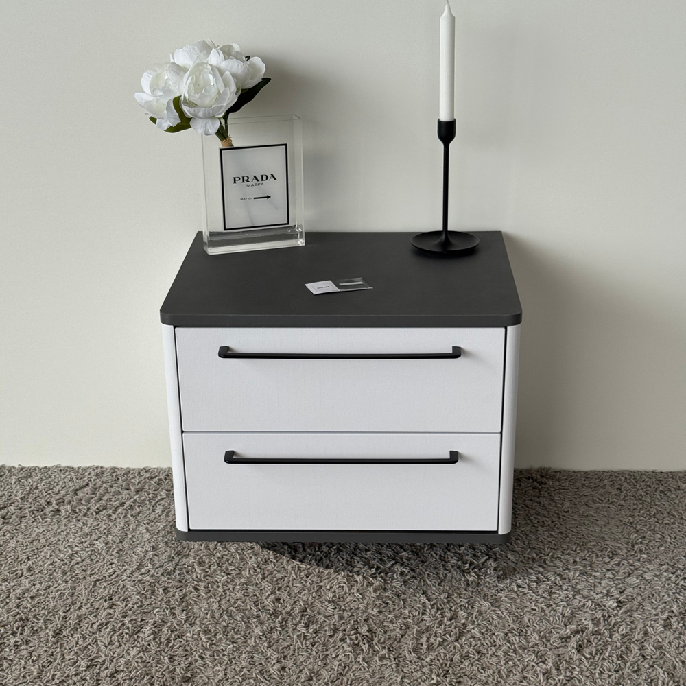 Тумба прикроватная подвесная ROYAL 5202 эко (Металл Бруклин-р.черная)