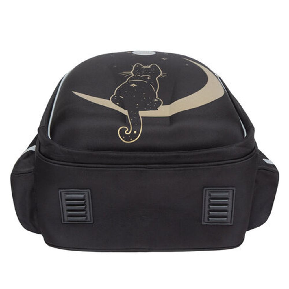 Ранец GRIZZLY анатомическая спинка, c брелоком, для девочек, "NIGHT CAT", 36х28х20 см, RAz-286-1/1