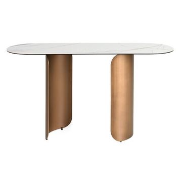 Консоль 3286 из керамики в мраморной отделке и стали бронзового цвета