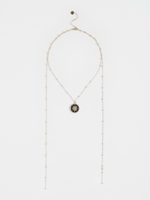 Колье "Sun black pearl" Gold
