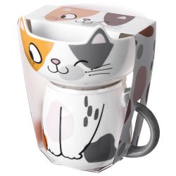 НАБОР ДЛЯ ЗАВТРАКА LEFARD "CAT", 2 ПР.: САЛАТНИК 500МЛ, КРУЖКА 450МЛ