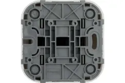 Выключатель Legrand Quteo 2-клавишный проходной накладной белый 26887