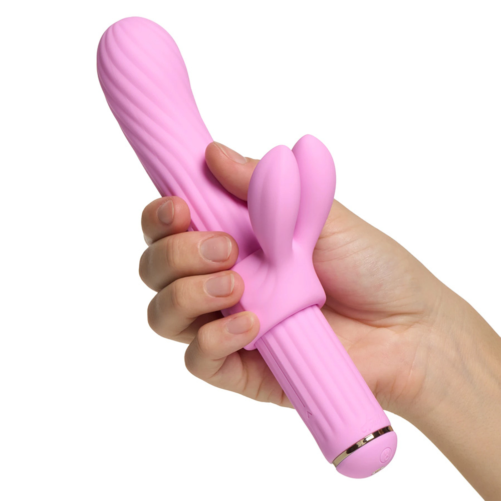 Розовый модульный вибратор-кролик 21,5см со сменными насадками Otouch Magic Stick S1 Plus Modular Rabbit Pink