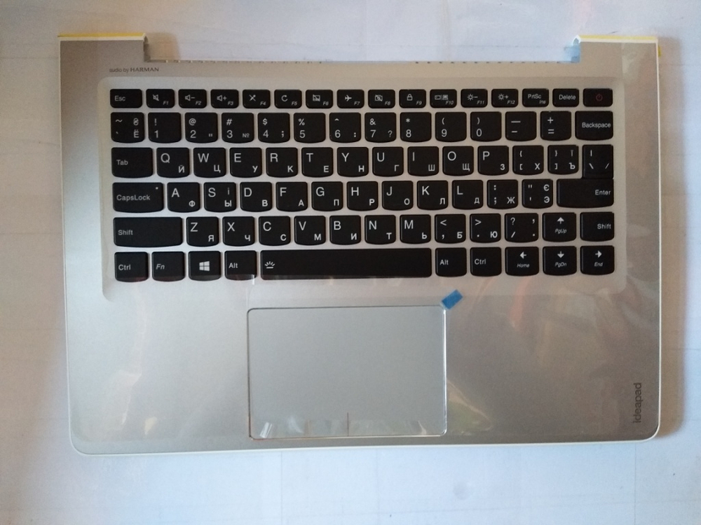 Верхняя панель с клавиатурой (топкейс) для ноутбука Lenovo 510s-13IKB белая, расскладка - русская+украинская (5CB0M54957)