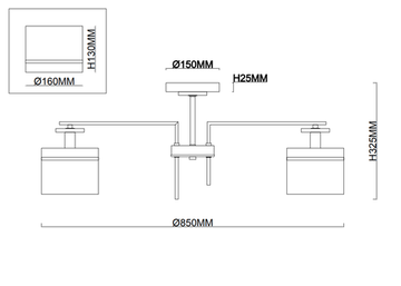 Люстра потолочная 8*Е14 1045/11/08PT никель Chart Stilfort