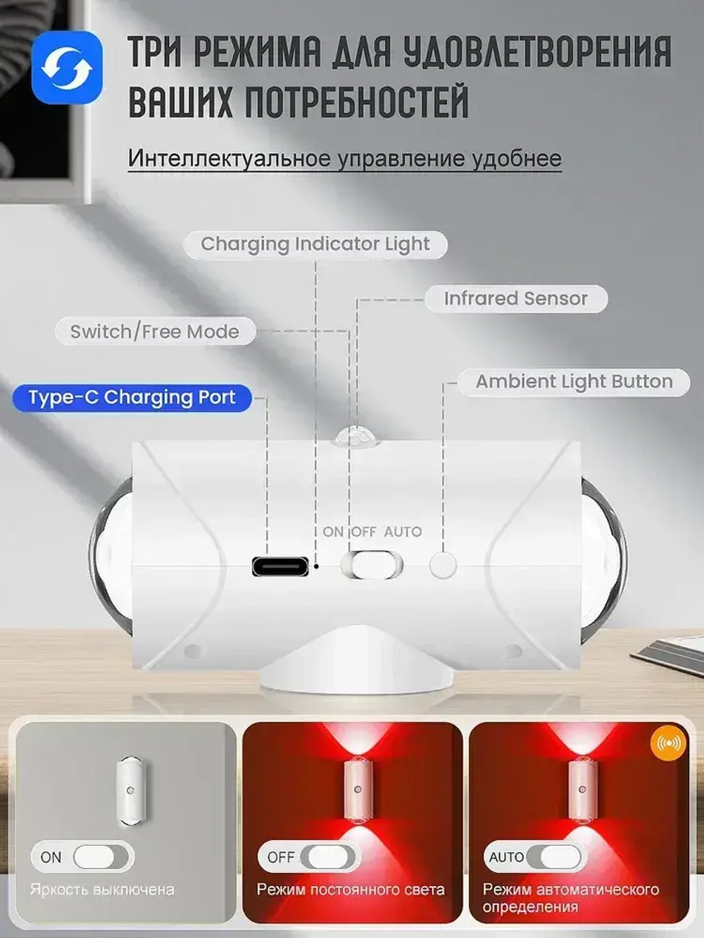 Ночник, лампа закат RGB, ночник рассвета
