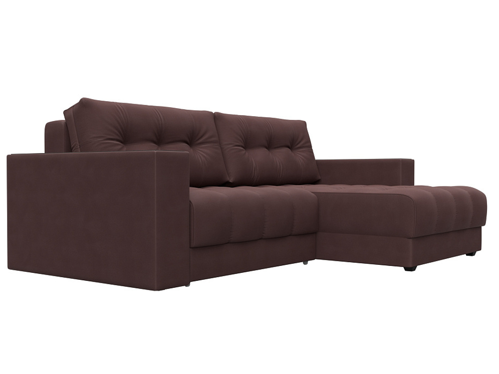 Диван угловой с декором Лига-049 НПБ, JOLY 09 ЗАМША бордовый
