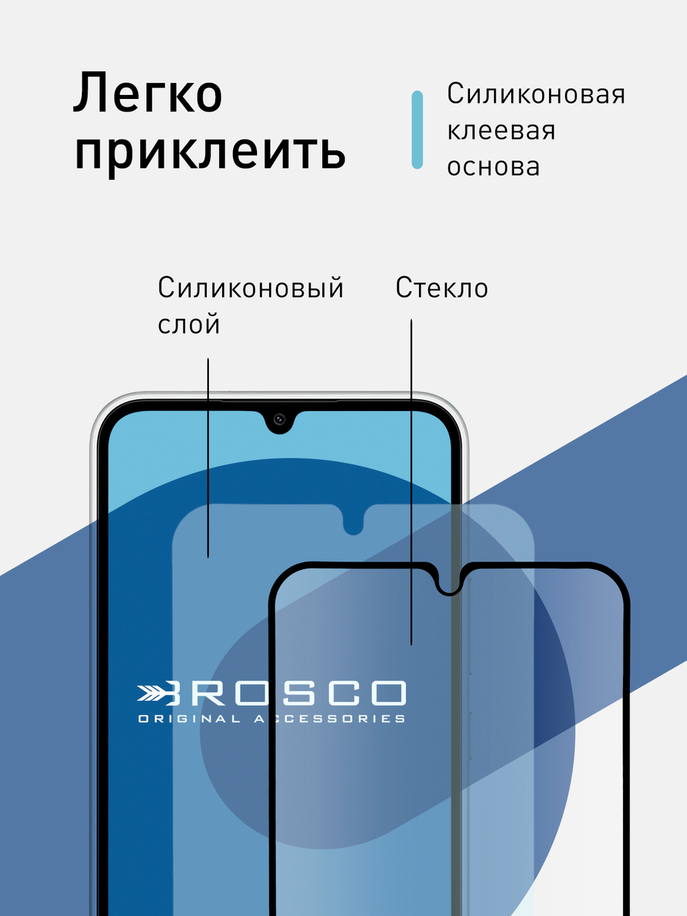 Защитное стекло ROSCO для Samsung Galaxy A34;Samsung Galaxy A34 5G (арт. SS-A34-FSP-GLASS-BLACK)