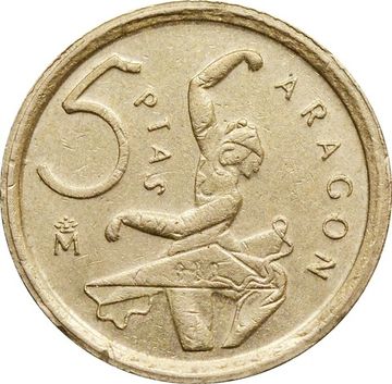 5 песет 1994 Испания «Арагон»