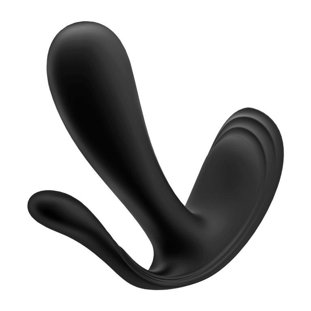 Бесшумный вибромассажер Satisfyer Top Secret+ для ношения и стимуляции точки G, черный