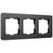 Рамка Werkel Platinum на 3 поста черный алюминий W0032608 4690389184482