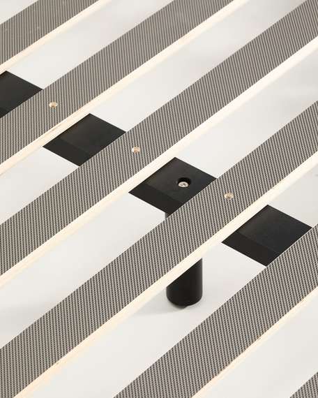 Основание кровати Norlen из орехового шпона с темной отделкой для матраса размером 160 x 200 см