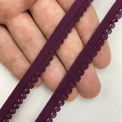 Отделочная резинка ажурная слива 10 мм, цв. 2605