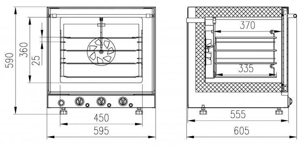 Печь конвекционная электрическая Enteco master ДН-43 пар