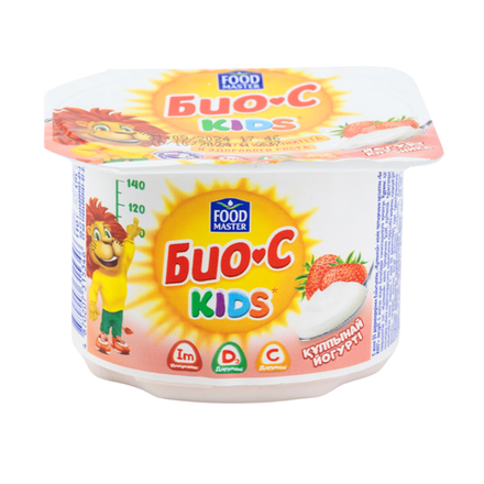 Йогурт КИДС Биос-С клубника 2,5% 110 гр