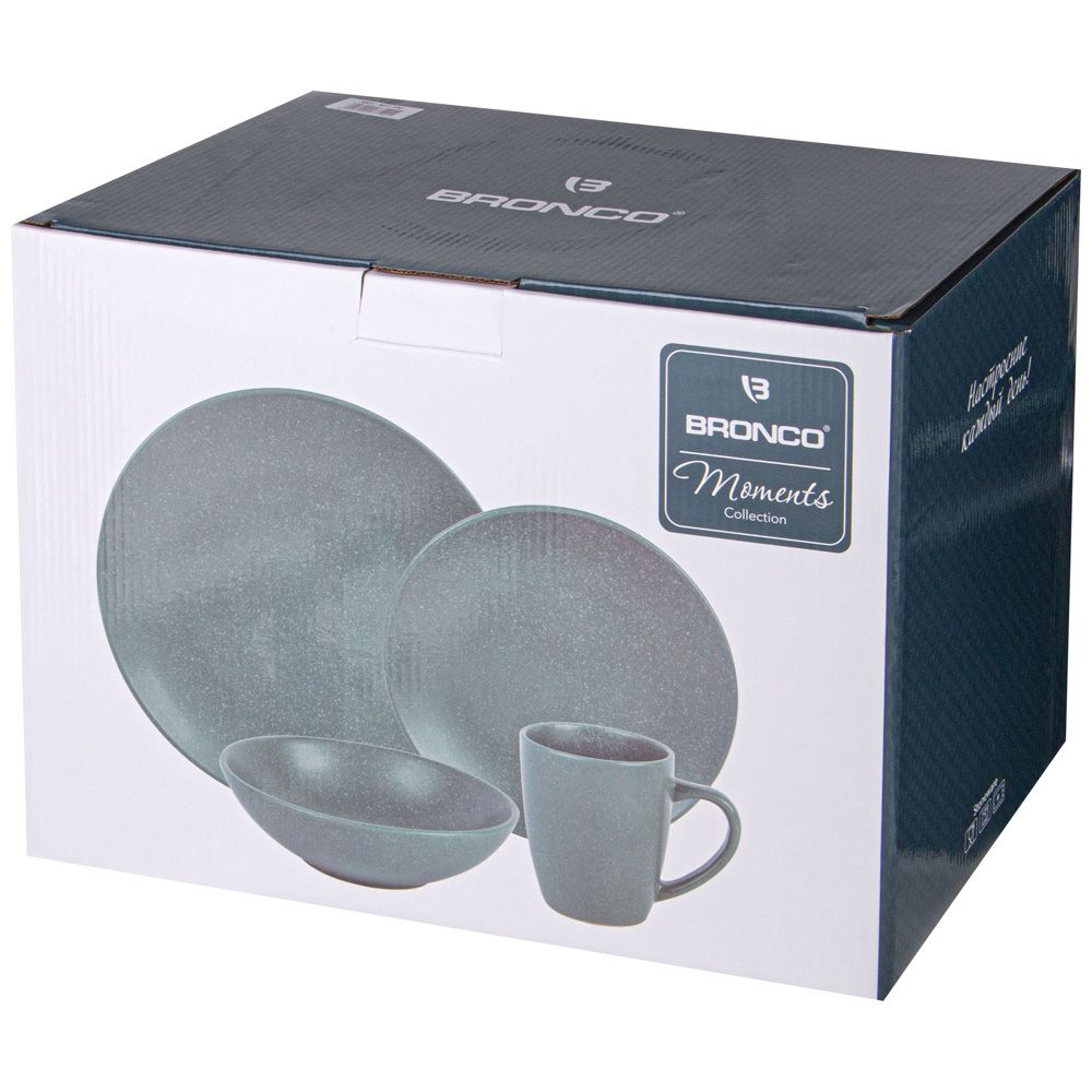 НАБОР ПОСУДЫ ОБЕДЕННОЙ BRONCO "MOMENTS" НА 4 ПЕР. 16 ПР. (КОР=2НАБ.)