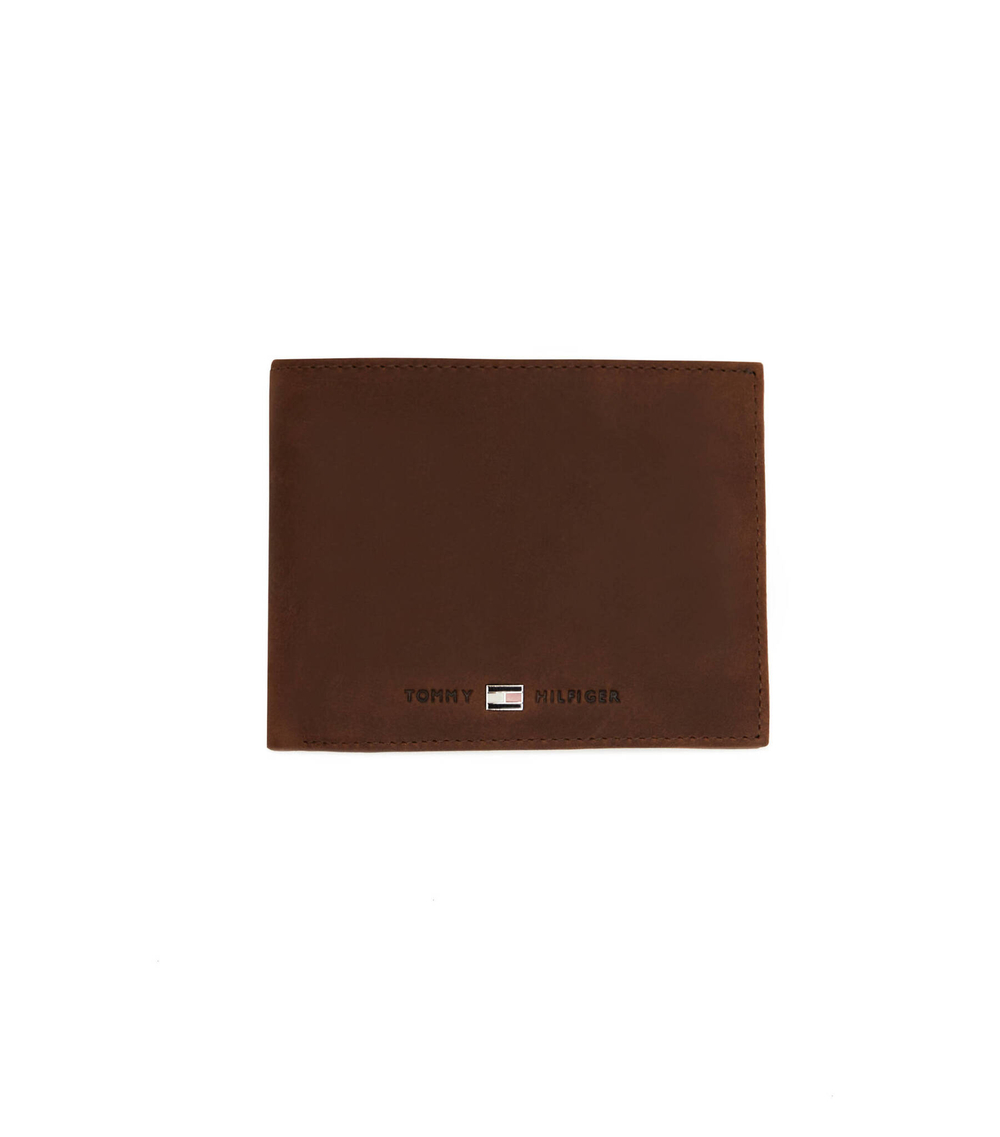 Кожаный кошелек Johnson Tommy Hilfiger - коричневый(AM0AM00659)