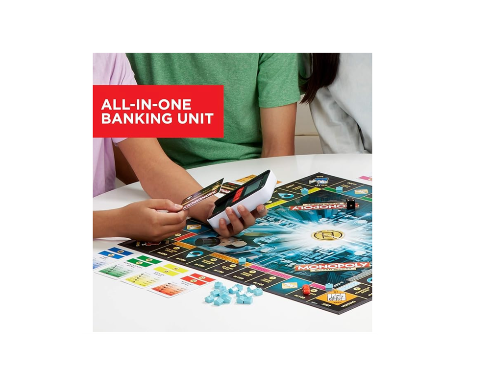 Настольная игра Hasbro Gaming Monopoly Ultimate Banking Edition для всей семьи и детей от 8 лет и старше, электронный банкинг