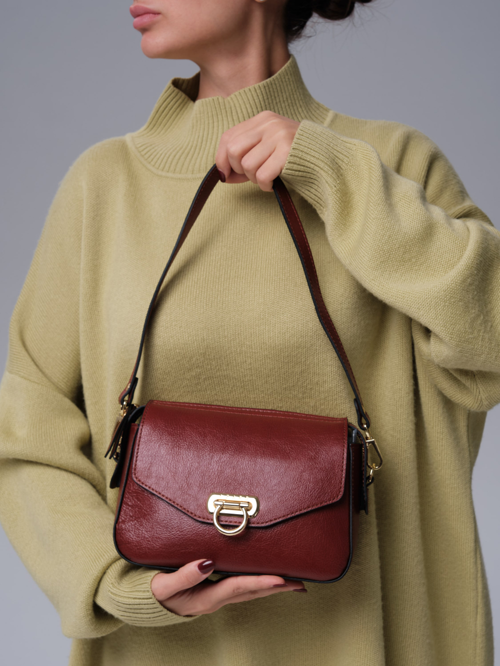 Женская сумка кросс-боди Azaro 3684 коньяк лампанте