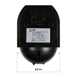 Датчик движения ЭРА MD 011 настенный инфракрасный 1200 Вт угол 180 градусов IP44, черный | Датчики движения