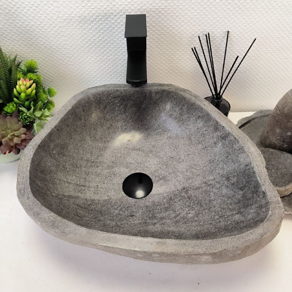 Раковина из речного камня RS-63558 (45*40*15) 0122