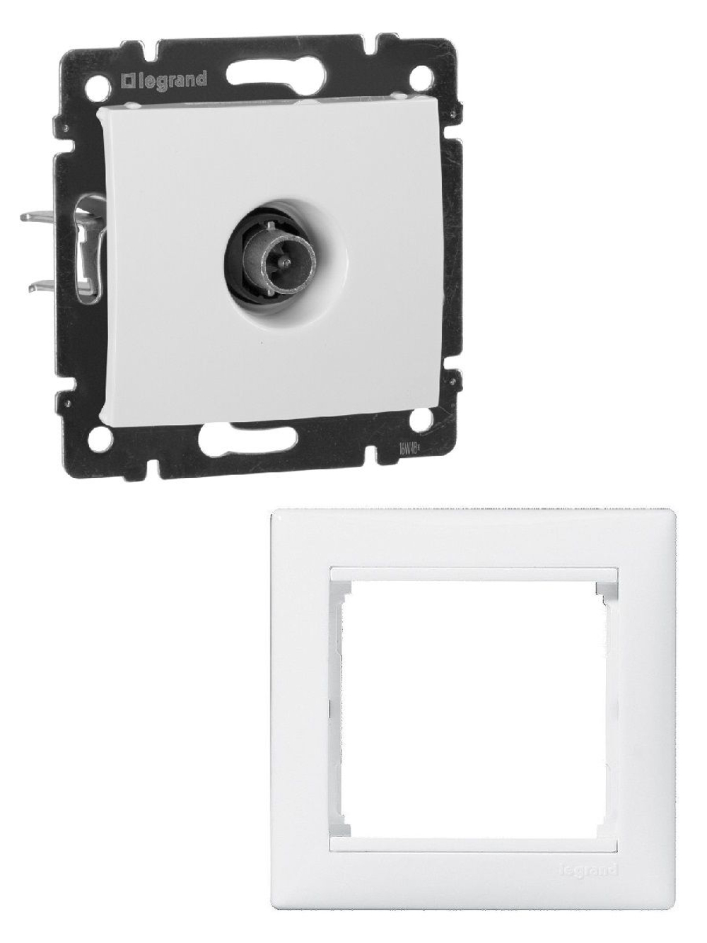 Legrand розетка 4429 TV с рамкой 1 белая