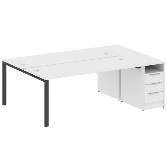 Метал Систем Рабочая станция с тумбой на П-образном м/к БП.РС-СТП-2.5