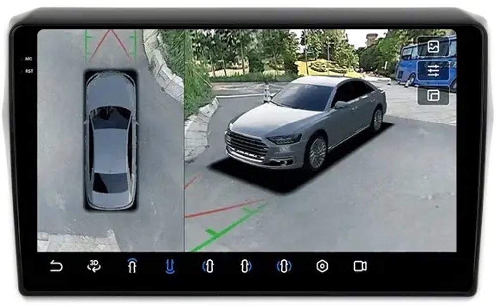 Магнитола для Suzuki Swift 5 2016-2023 (рамка матовая) - FarCar BX10-360-179-10MAT монитор 10.36" 2K QLED на Android 13, 6Гб+128Гб, CarPlay, 4G SIM-слот, 4 камеры в комплекте