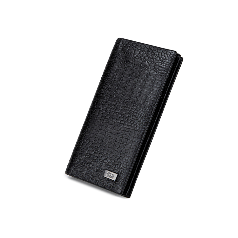 HLA Genuine Leather, Cow Leather Wallet, Wallet Regular Men"s Black