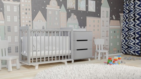 Кроватка детская Incanto Anniken (серый/белый) маятник продольный