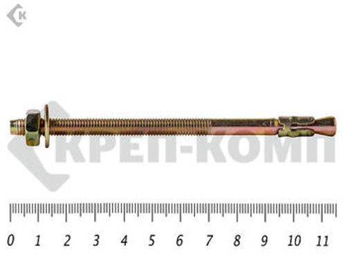 Анкер клиновой, желтый цинк 6х115 (10шт)
