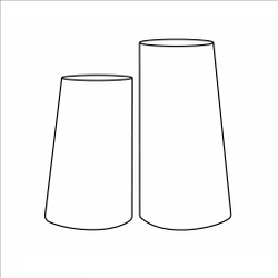 Кашпо, коллекция Concrete, форма DUET