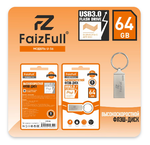 Флеш-накопитель 64 Gb FaizFull U56-64 USB IPX7 металл